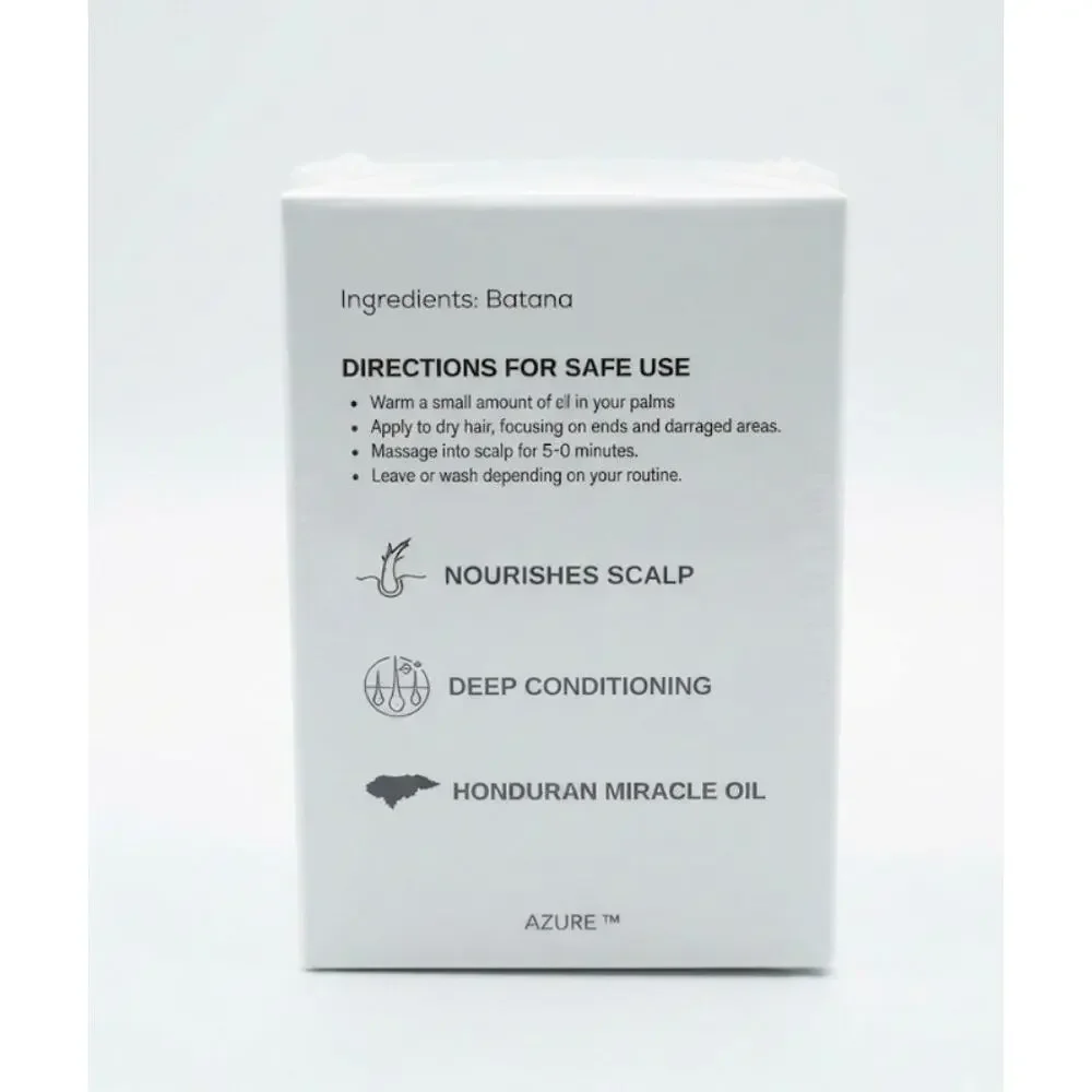 Azure 100% Batana Oil Honduran Miracle 4oz Hair Loss Thinning Scalp EXP 2029